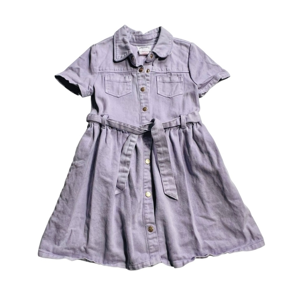 Kaisely Lilac Button-Up‎ Kids Dress